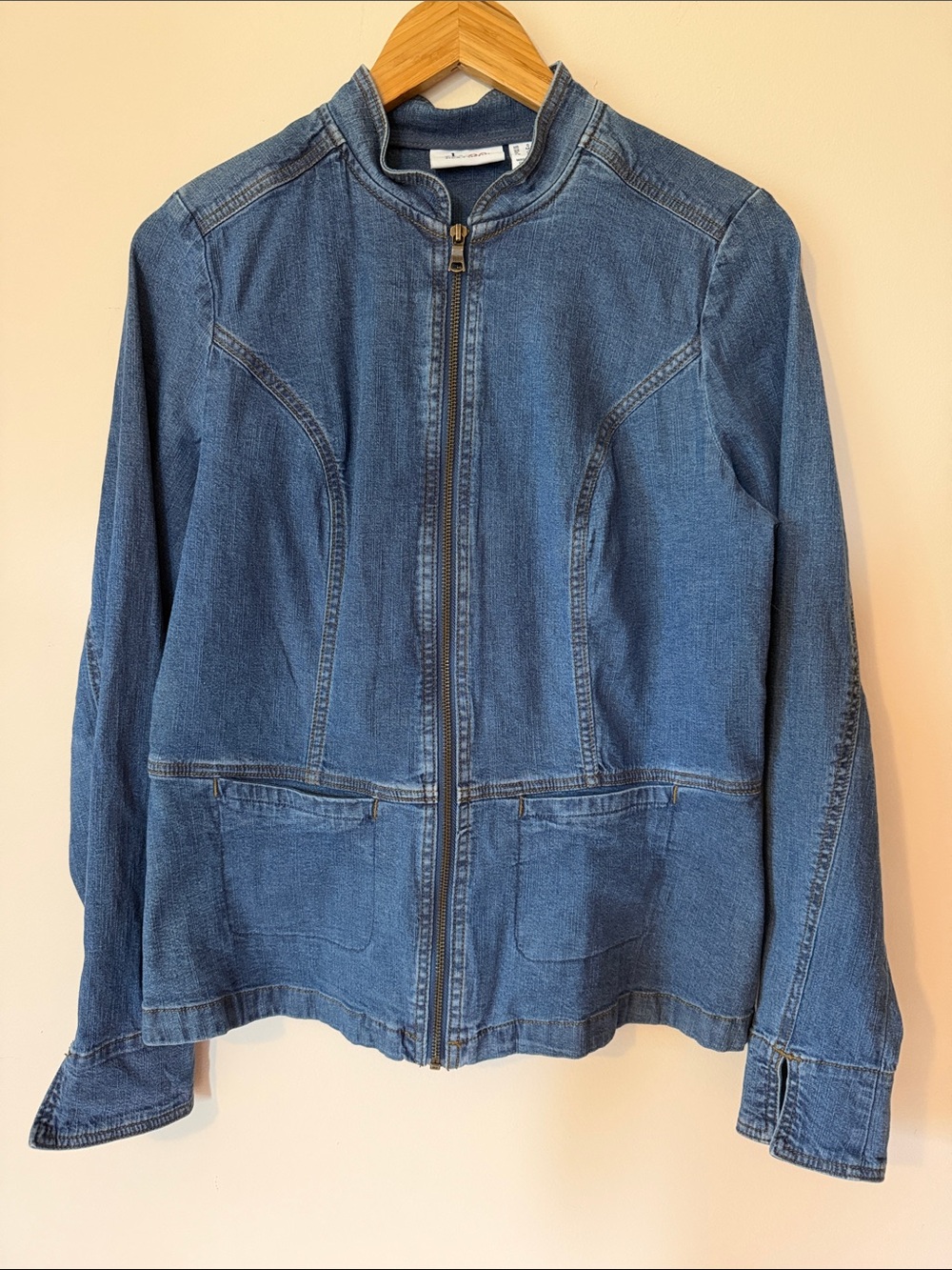 Denim & Company Zip-Front Denim Jacket